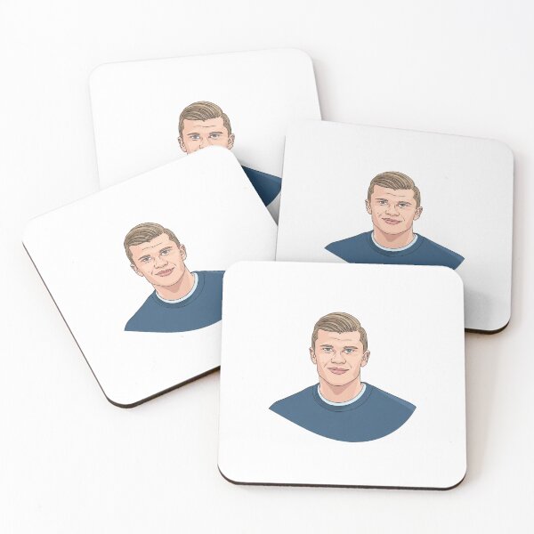 Item preview, Erling Haaland Norwegian Striker Flat Vector Football Art designed and sold by Bangcen.