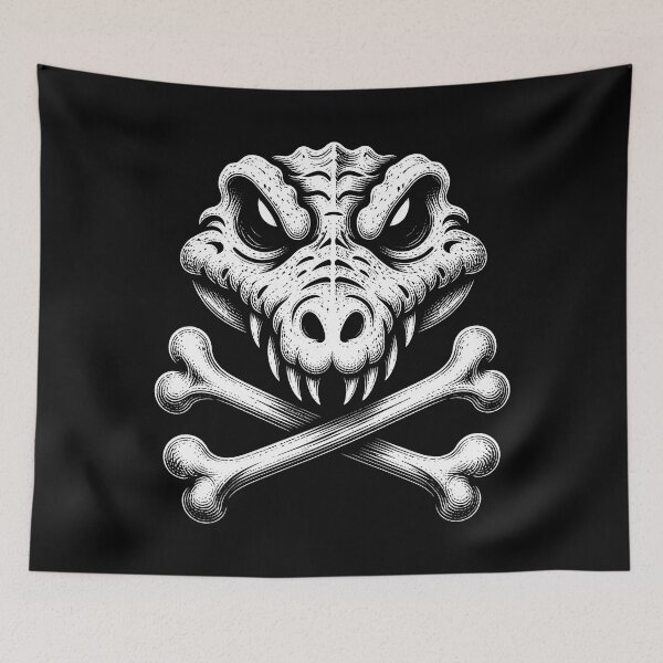 Item preview, Gator Skull and Crossbones designed and sold by Victor Shadehorn.
