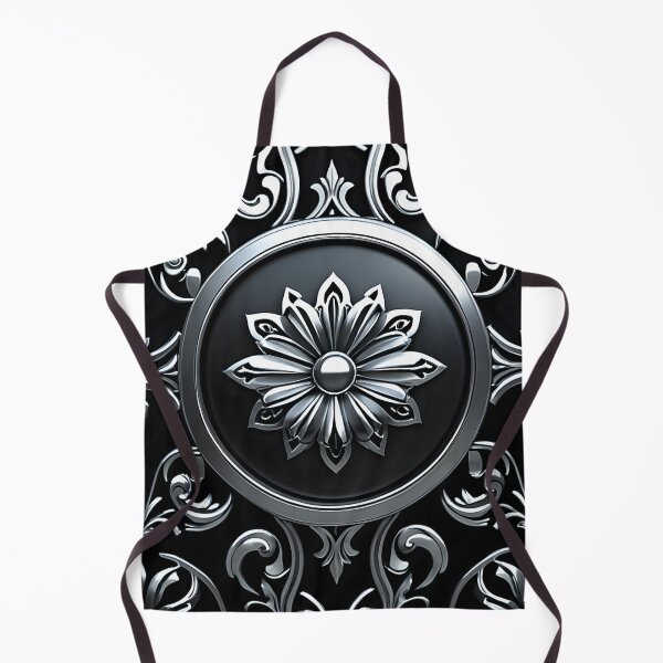 Item preview, Luxury Gothic Silver Emblem and Filigree Frame Pattern designed and sold by CuteSlothWorld.