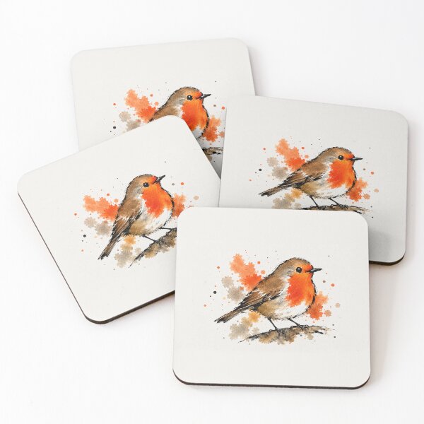 Item preview, Robin Watercolour Ink Bird Art designed and sold by planetreynolds.