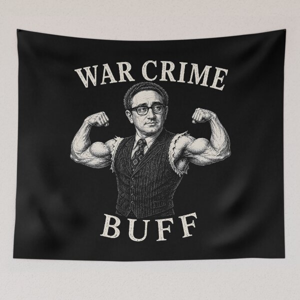 Item preview, Henry Kissinger War Crime Buff Political Satire designed and sold by Victor Shadehorn.