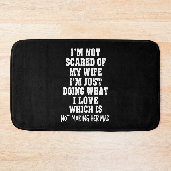 Item preview, Retro I'M Not Scared Of My Wife Funny Husband Marriage Quote designed and sold by Apparel-Vortex.
