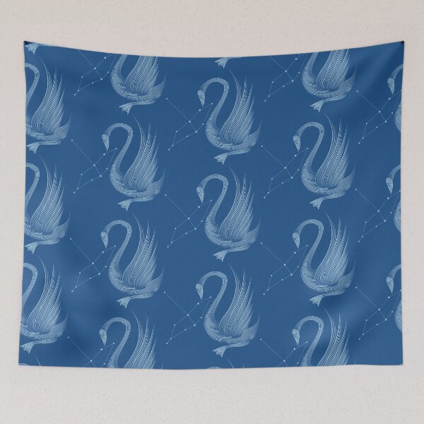 Item preview, Cygnus Swan Constellation Blue Minimalist Line Art designed and sold by JAMerArc.