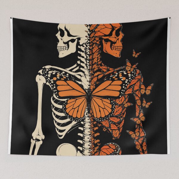 Item preview, skulls and butterflies designed and sold by javierparra.
