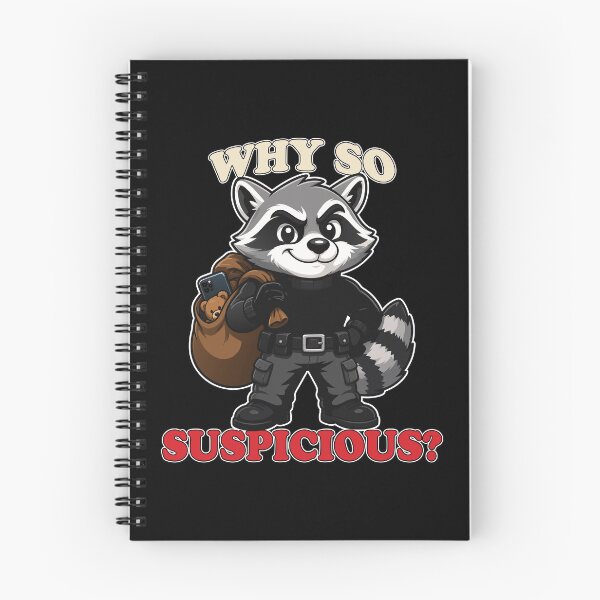 Item preview, Why So Suspicious Funny Raccoon Thief Mascot Meme designed and sold by Karma Design.