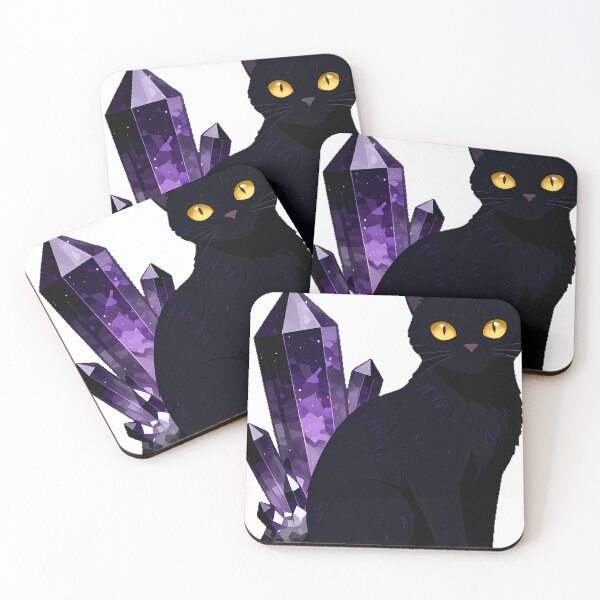 Item preview, Black Cat Amethyst Crystal designed and sold by IllumeInk.