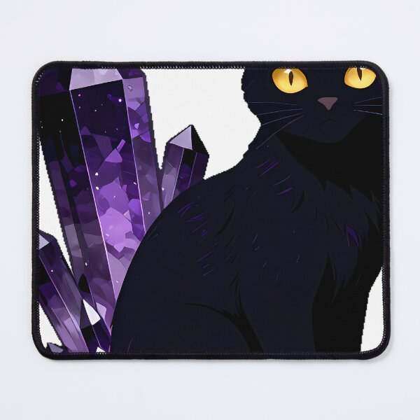 Item preview, Black Cat Amethyst Crystal designed and sold by IllumeInk.