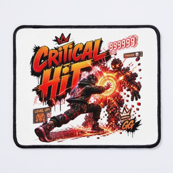 Item preview, CRITICAL HIT Gaming Sticker | Neon Esports Graffiti Gamer Design designed and sold by Stylestickers55.