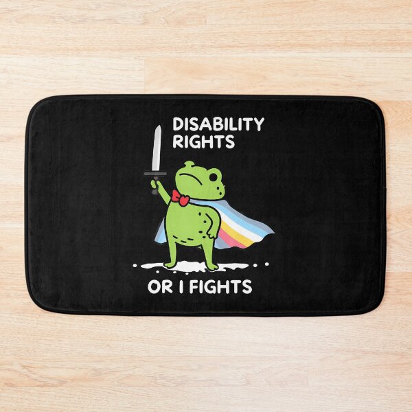 Item preview,  I Will Fight Until Disability Rights Funny Frog Meme designed and sold by Apparel-Vortex.