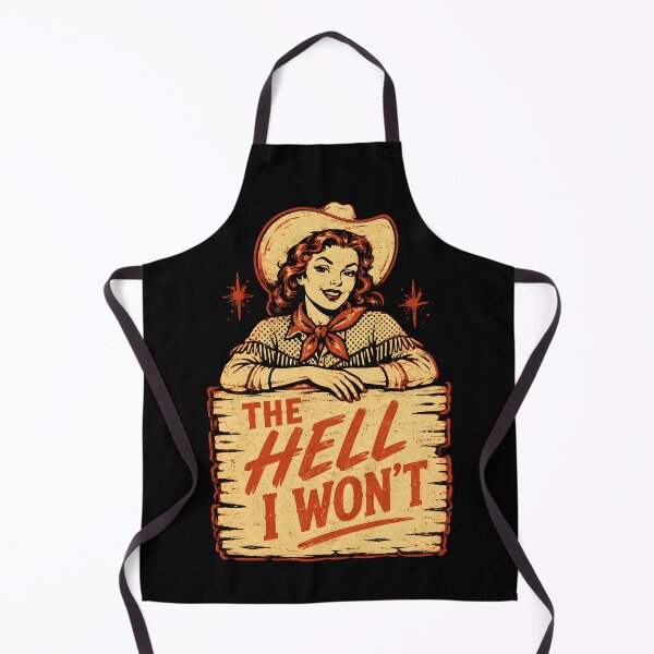 Item preview, The Hell I Won’t Retro Cowgirl Attitude designed and sold by Victor Shadehorn.