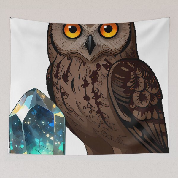 Item preview, Owl Labradorite Crystal designed and sold by IllumeInk.