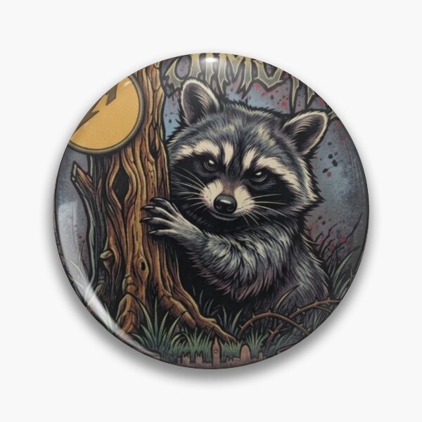 Item preview, Adorable Heavy Metal Raccoon Jimothy - Metallica Style Sticker designed and sold by Sidra digital art 8277237.