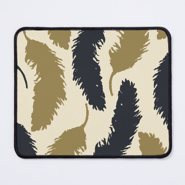 Item preview, Vintage Gold and Navy Blue Feather Pattern Art designed and sold by FawnFeatherCo.