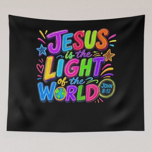 Item preview, Jesus Is The Light Of The World John 812 Christian Vbs Neon designed and sold by Apparel-Vortex.