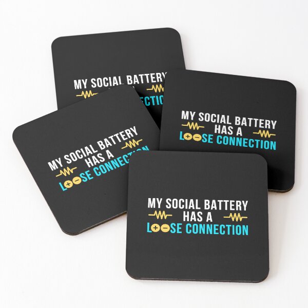 Item preview, My Social Battery Has A Loose Connection | Funny Introvert Tech Quote T-Shirt designed and sold by TongTang.