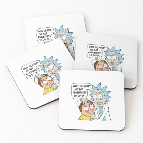 Item preview, Wake Up Morty  | Funny Rick and Morty Adventure Vinyl Sticker designed and sold by suh shop.