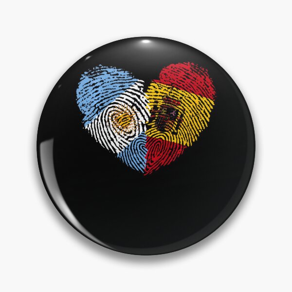 Item preview,  Half Spain Half Argentine Fingerprints Flags Spain Argentina designed and sold by Apparel-Vortex.