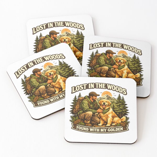Item preview, Lost in the Woods, Found With My Golden – Hiking Golden Retriever Design, Outdoor Adventure Shirt designed and sold by Sahil Randhawa.