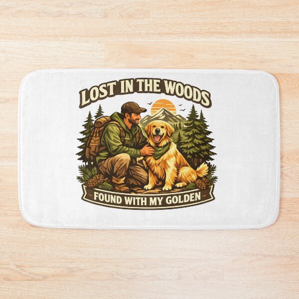 Item preview, Lost in the Woods, Found With My Golden – Hiking Golden Retriever Design, Outdoor Adventure Shirt designed and sold by Sahil Randhawa.