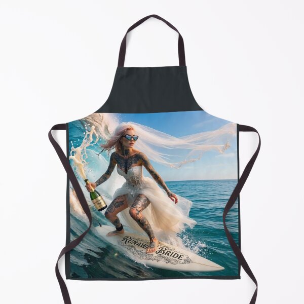 Item preview, Gothic Bachelorette Party Surfing Bride designed and sold by Voodoo Store Paranormal Collections.