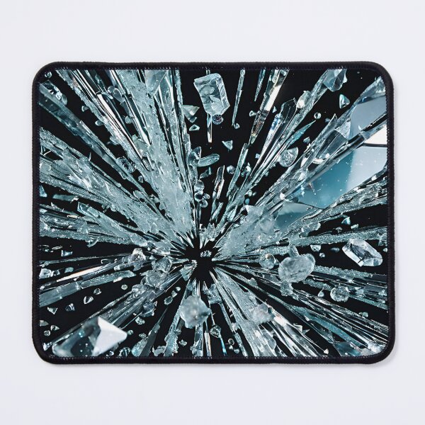 Item preview, Hyper-Realistic Shattered Glass Illusion Burst Art designed and sold by CuteSlothWorld.