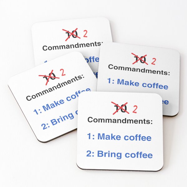 Item preview, 2 Commandments: Make coffee; Bring coffee designed and sold by AndysTeeShop.