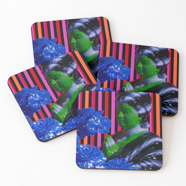 Item preview, Vaporwave Prayer With Electric Blue Orchids designed and sold by bubblegoth.