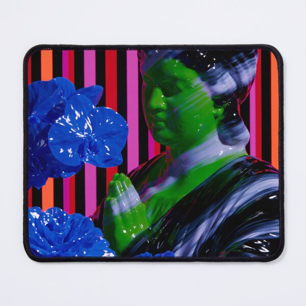 Item preview, Vaporwave Prayer With Electric Blue Orchids designed and sold by bubblegoth.