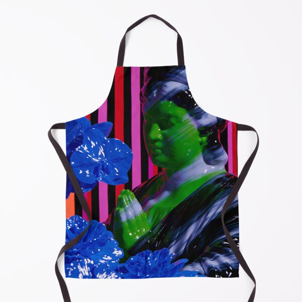 Item preview, Vaporwave Prayer With Electric Blue Orchids designed and sold by bubblegoth.