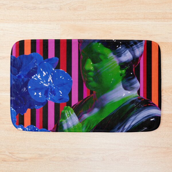 Item preview, Vaporwave Prayer With Electric Blue Orchids designed and sold by bubblegoth.