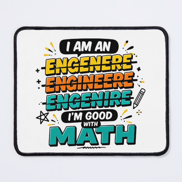 Item preview, Funny Engineer Math Sticker – I Am an Engenere... I'm Good With Math designed and sold by RoPrincess.