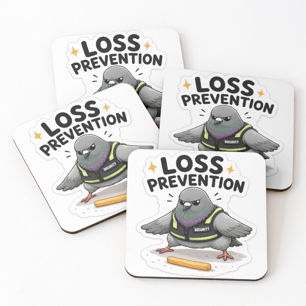 Item preview, Loss Prevention Pigeon | Funny Security Bird Sticker | Protecting One French Fry designed and sold by UrbanSketchCo.