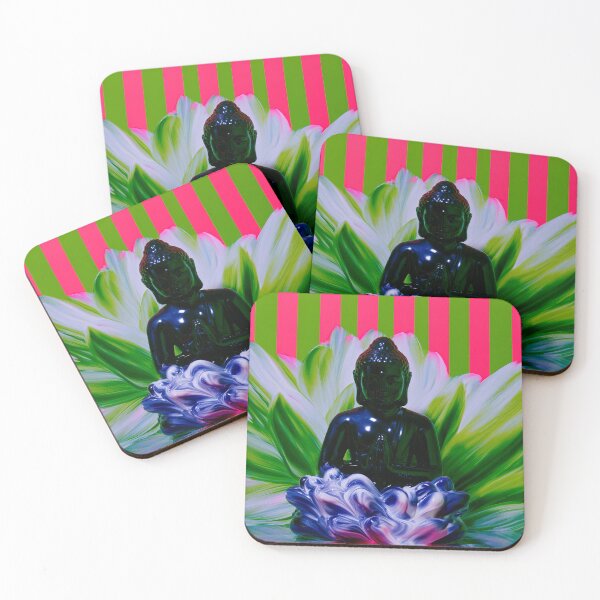 Item preview, Neon Lotus Buddha In Meditation designed and sold by bubblegoth.