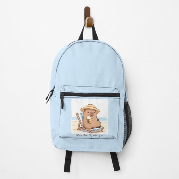 Item preview, Meet Me By the Sea – Cute Capybara Summer Illustration designed and sold by BCapybara.