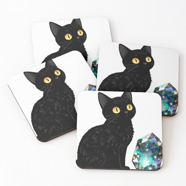 Item preview, Black Cat Labradorite Crystal designed and sold by IllumeInk.