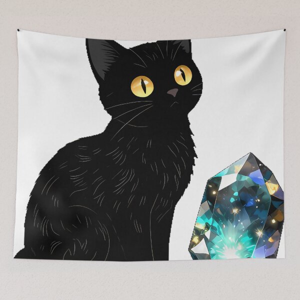 Item preview, Black Cat Labradorite Crystal designed and sold by IllumeInk.