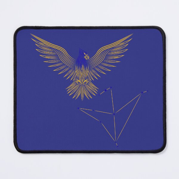Item preview, Aquila Eagle Constellation Blue Yellow Minimalist Line Art designed and sold by JAMerArc.