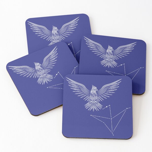 Item preview, Aquila Eagle Constellation White Minimalist Line Art designed and sold by JAMerArc.