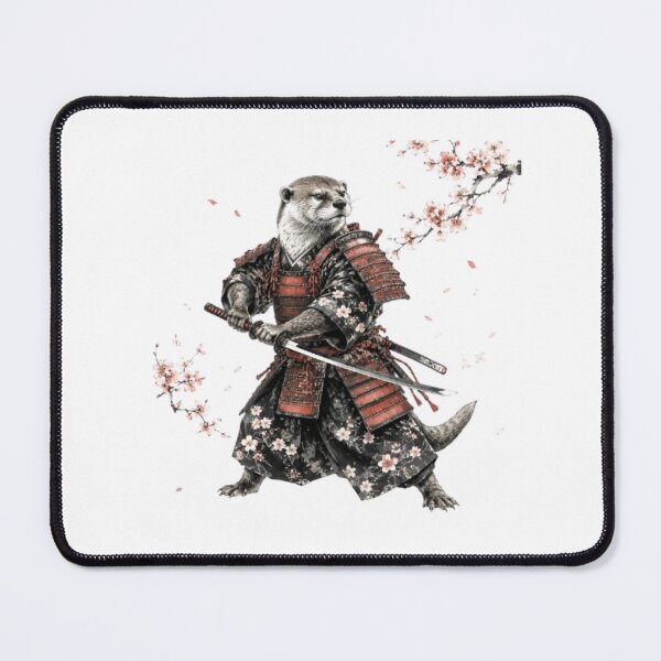 Item preview, Samurai Otter and the Sakura Blossoms | Japanese Feline Warrior designed and sold by Natalia-Vlad.