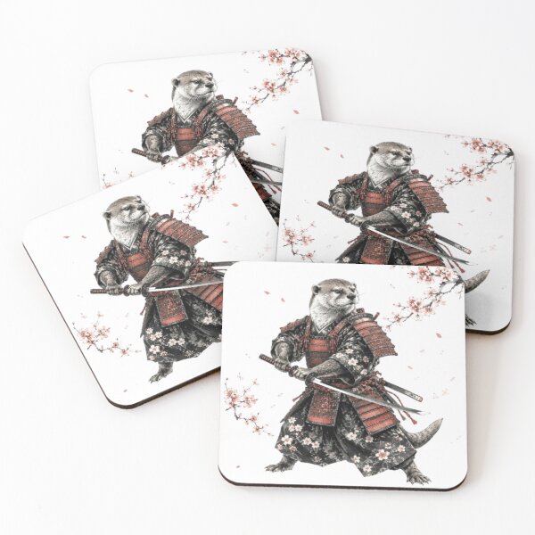 Item preview, Samurai Otter and the Sakura Blossoms | Japanese Feline Warrior designed and sold by Natalia-Vlad.