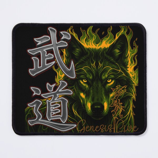 Item preview, Bushido Wolf - Golden Ember Edition designed and sold by DigitalArtDesignLab.