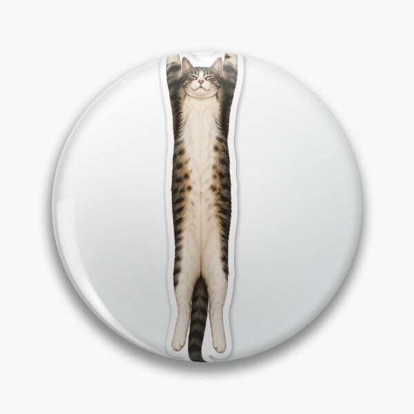 Item preview, Long Stretch Cat Sticker | Cute Vertical Hanging Cat | Minimalist Cat Illustration designed and sold by UrbanSketchCo.