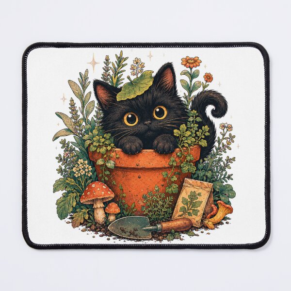Item preview, Midnight Garden Cat designed and sold by madkeenoff.