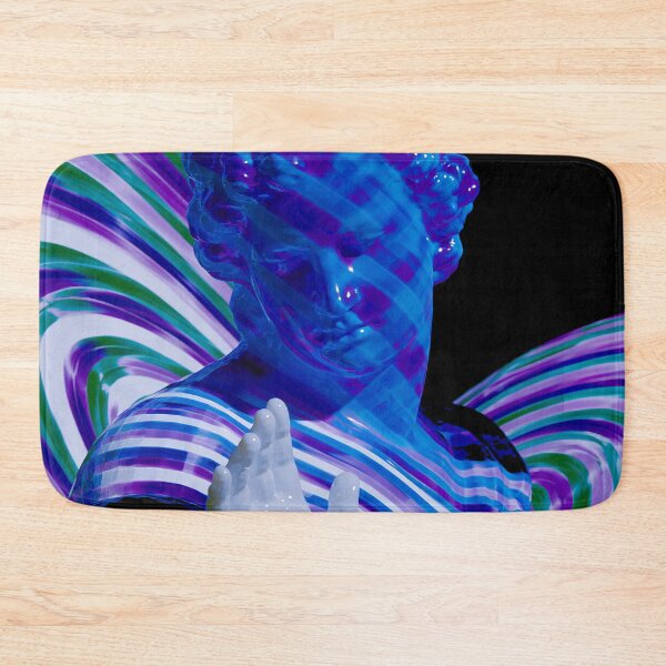 Item preview, Blue Vaporwave Statue With Glowing Blindfold designed and sold by bubblegoth.