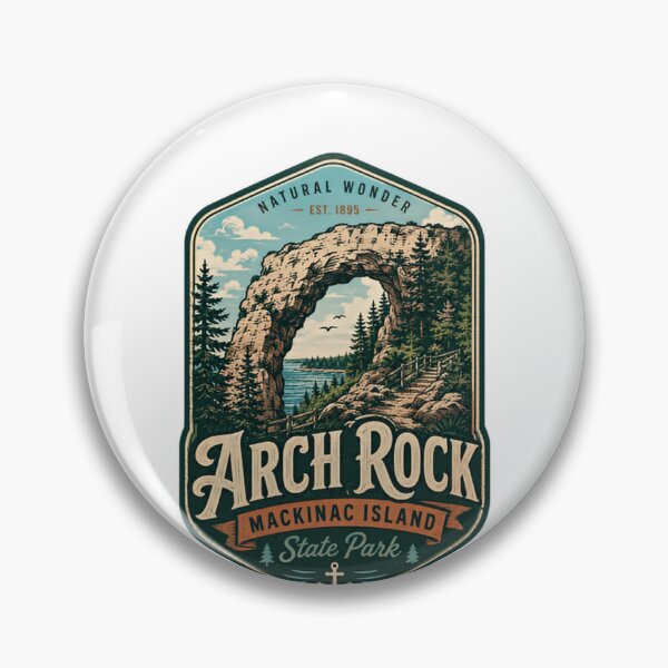Item preview, Natural Wonder Est. 1885 Arch Rock Mackinac Island State Park Michigan Travel Souvenir designed and sold by Simsimah26Parks.