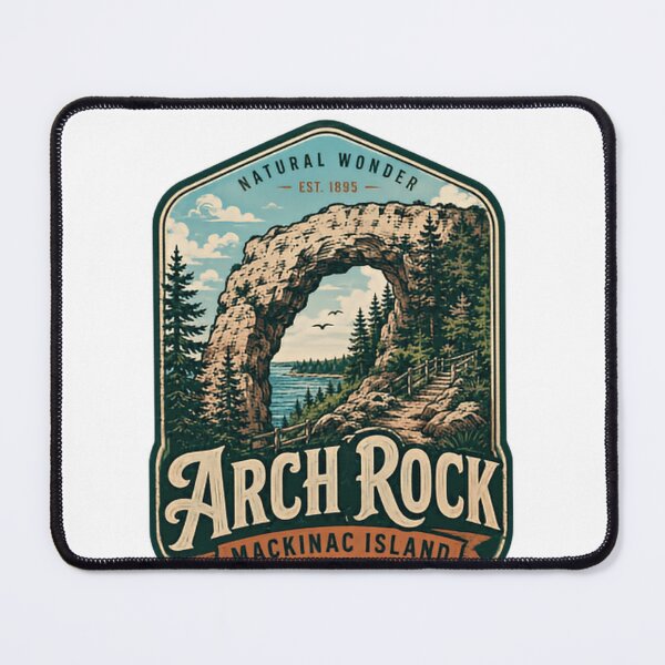 Item preview, Natural Wonder Est. 1885 Arch Rock Mackinac Island State Park Michigan Travel Souvenir designed and sold by Simsimah26Parks.