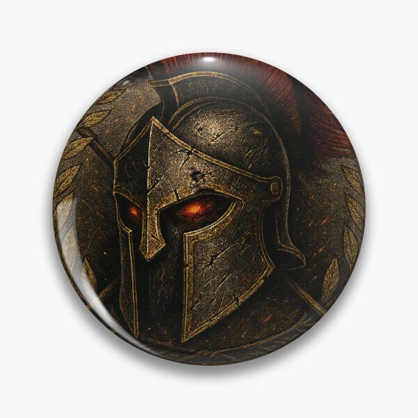 Item preview, Legendary Spartan Helmet – Ancient Warrior Design, Glowing Red Eyes, Crossed Laurels designed and sold by SpitfireDesign.