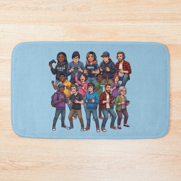 Item preview, Gaming Community Squad | Diverse Gamers Playing Together | Video Game Lovers T-Shirt Design designed and sold by Bhaskar Digital Art.