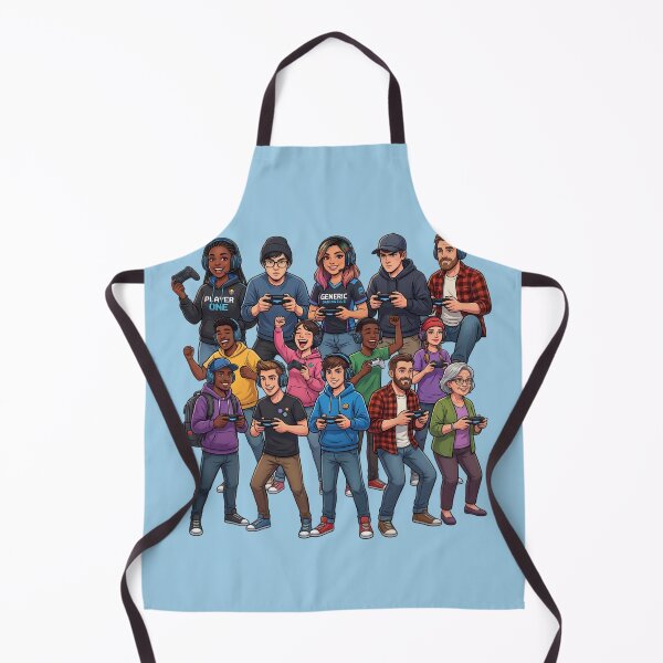 Item preview, Gaming Community Squad | Diverse Gamers Playing Together | Video Game Lovers T-Shirt Design designed and sold by Bhaskar Digital Art.