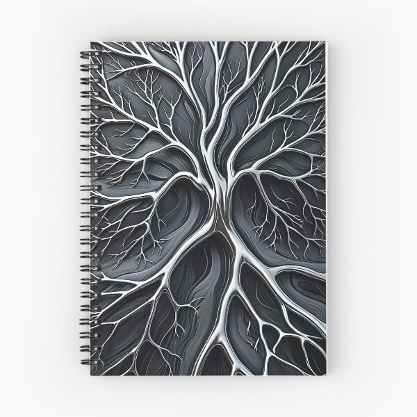 Item preview, Futuristic Silver Metallic Fractal Tree Abstract designed and sold by CuteSlothWorld.